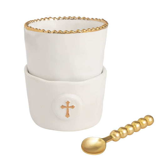 gold cross tidbit set