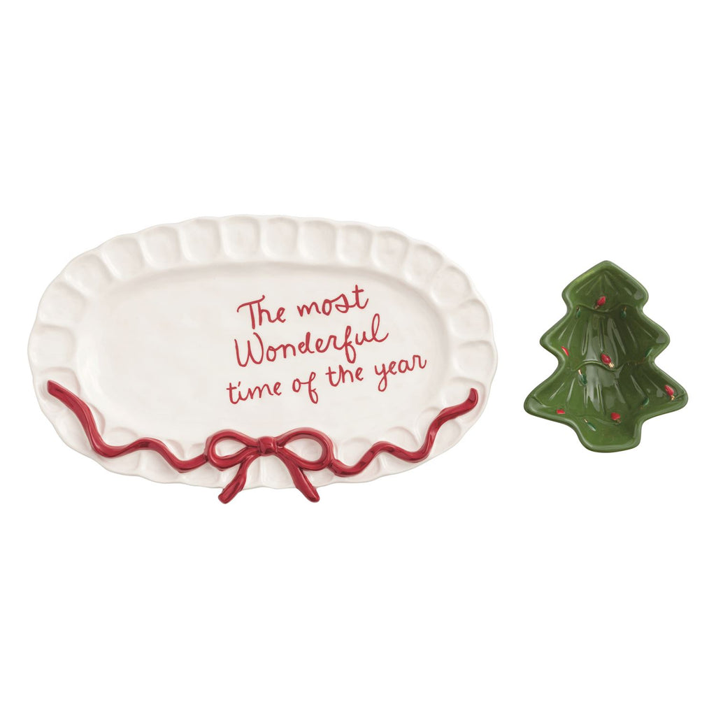 Bow Platter with Tree Tidbit