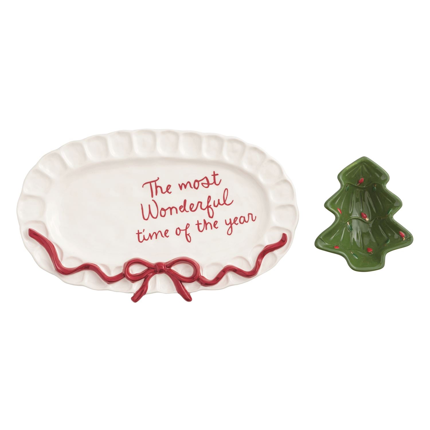 Bow Platter with Tree Tidbit