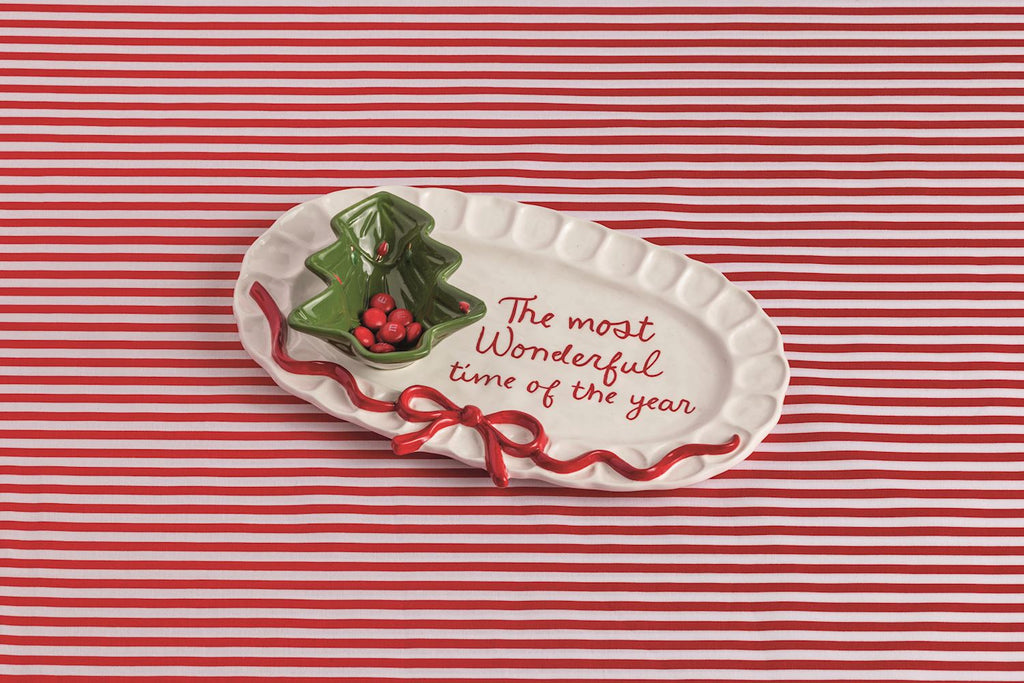 Bow Platter with Tree Tidbit