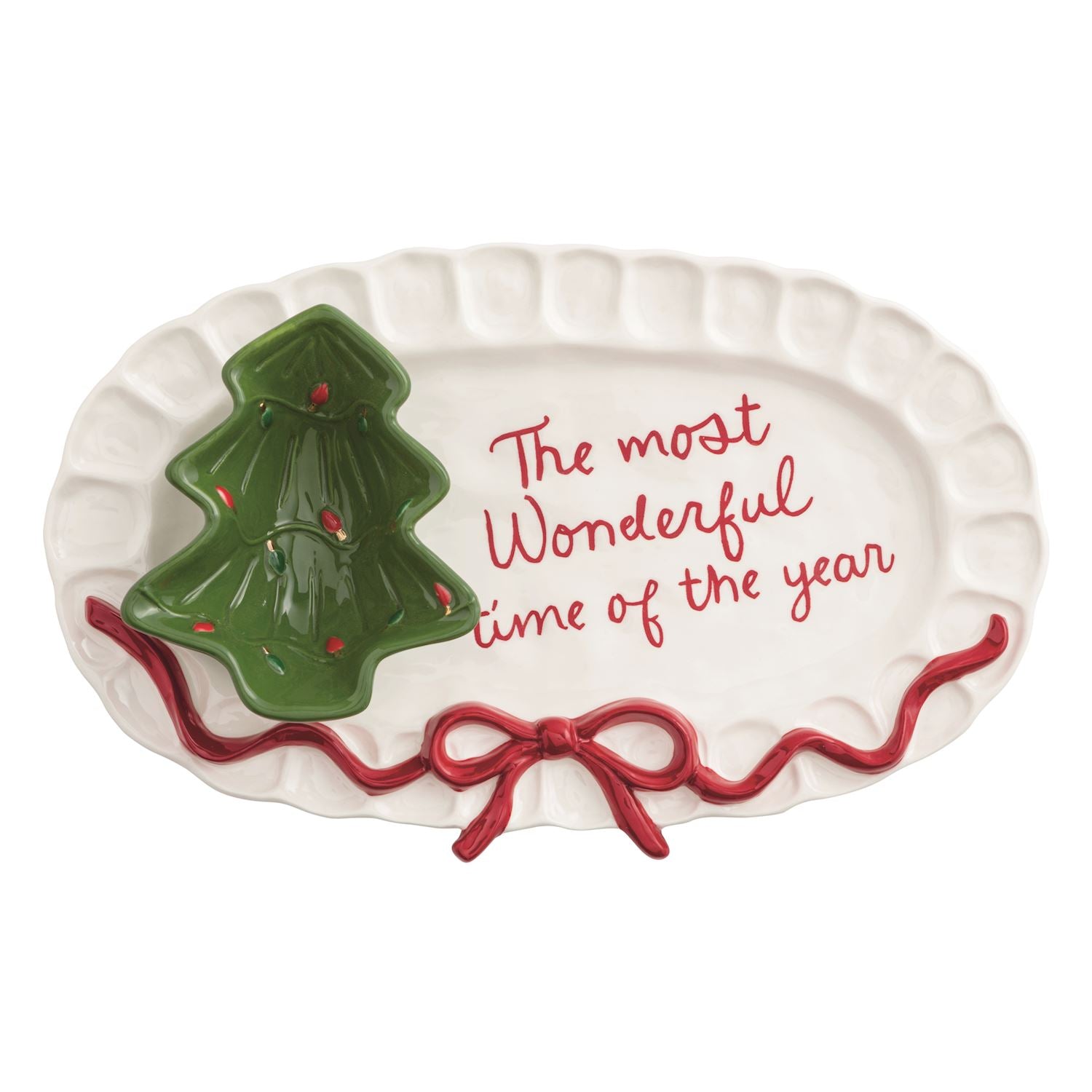 Bow Platter with Tree Tidbit