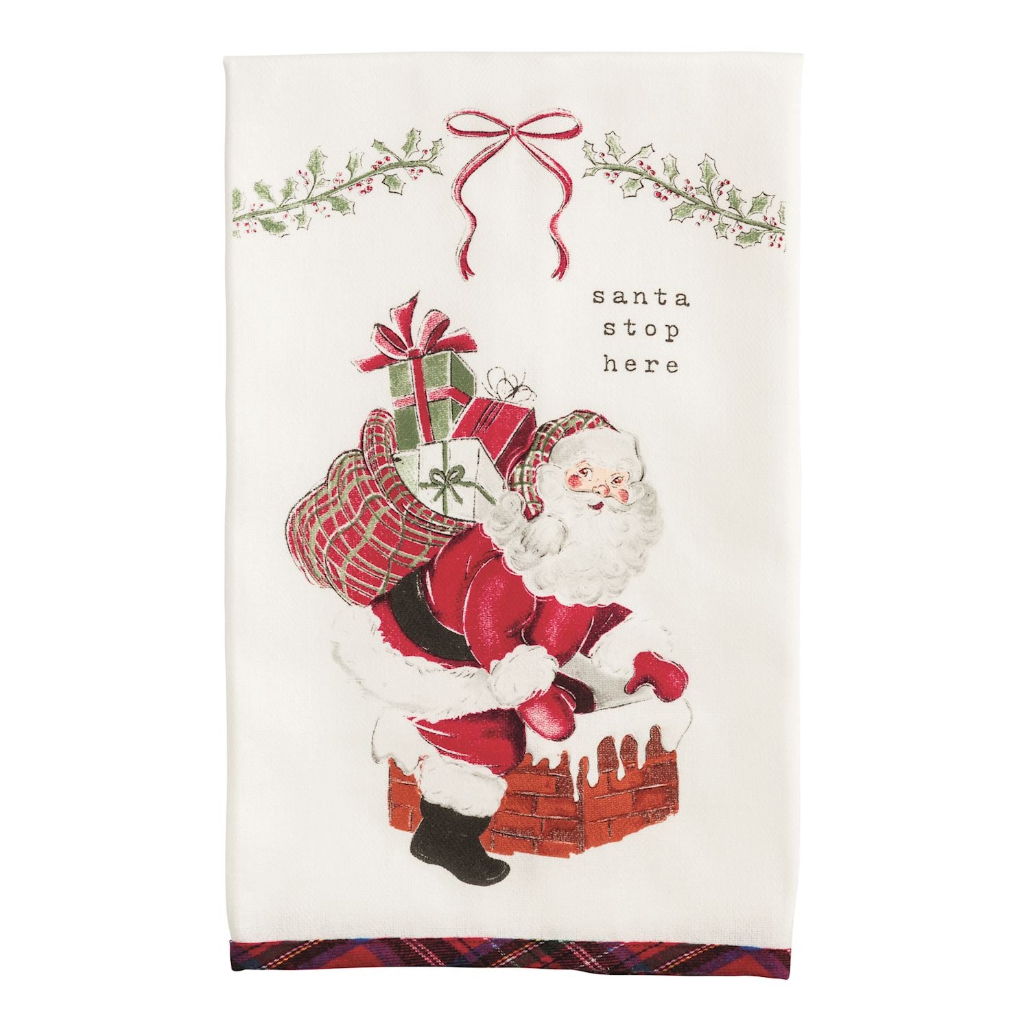 santa stop here towel
