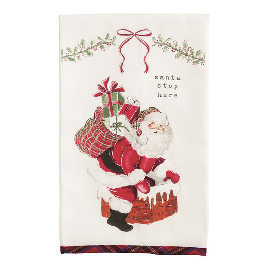 santa stop here towel