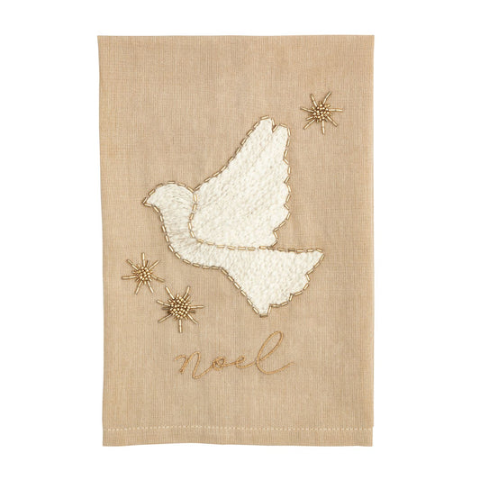 dove embroidered towel