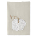 pumpkin embroidered tea towel