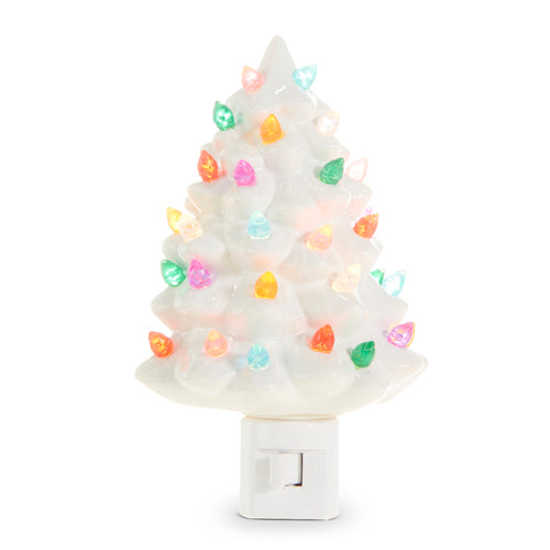 white tree night light