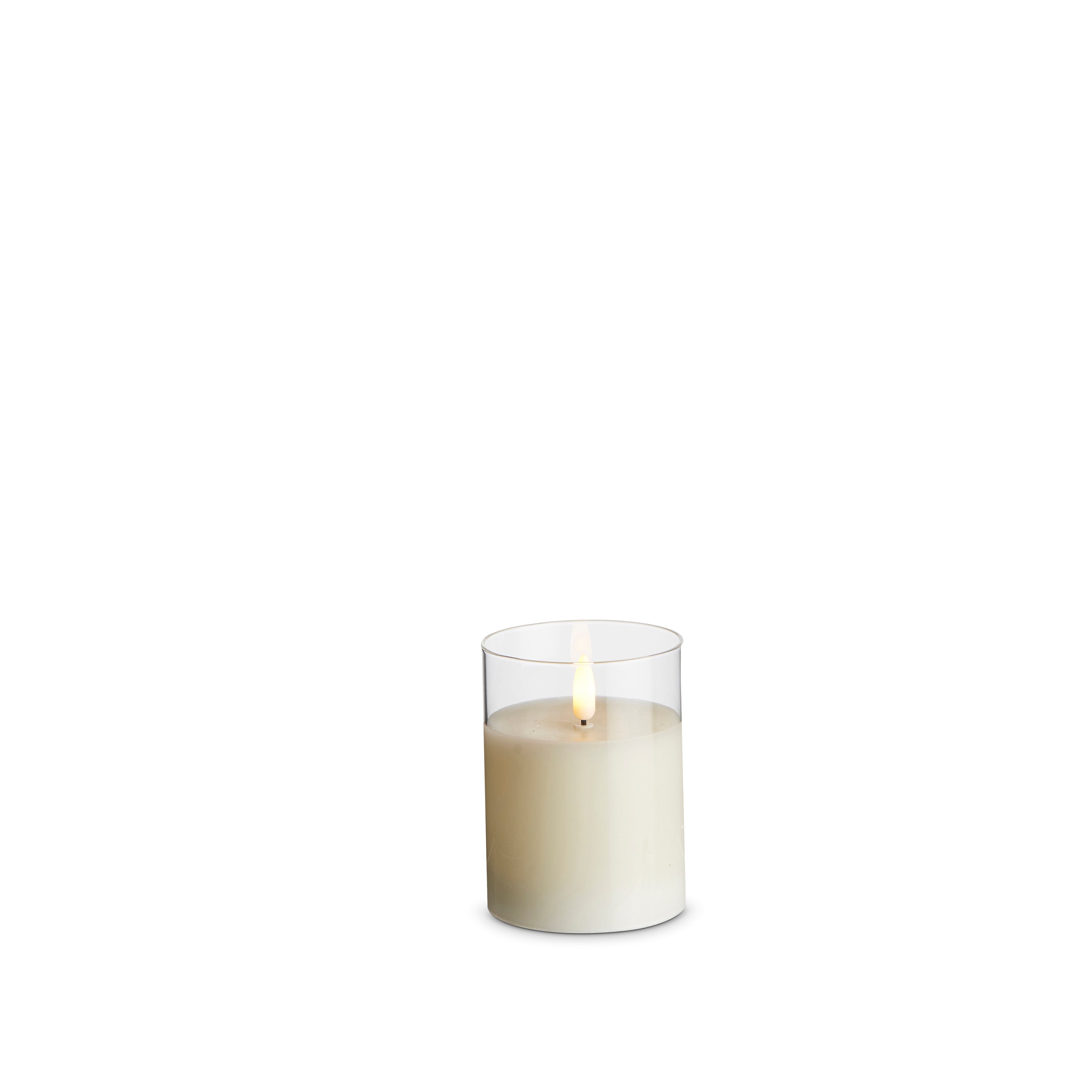 Clear Glass Ivory Pillars