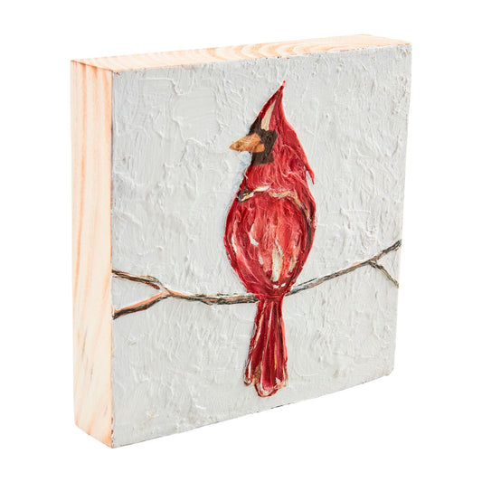 cardinal wood plaque