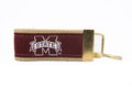 Mississippi State Bulldogs Collegiate Woven Ribbon Key Chain. MSU Key Fob. Mississippi State Gift. MSU Key Ring. Brass Clasp and O-Ring.