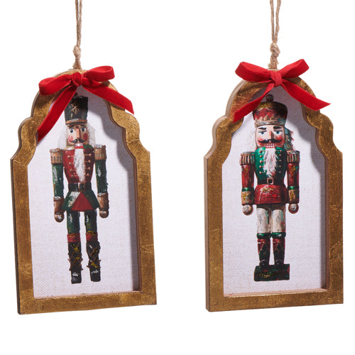 framed nutcracker ornament
