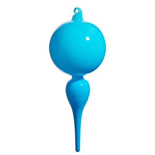 8" Bright Blue Finial Ornament