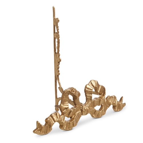 10" gold bow easel