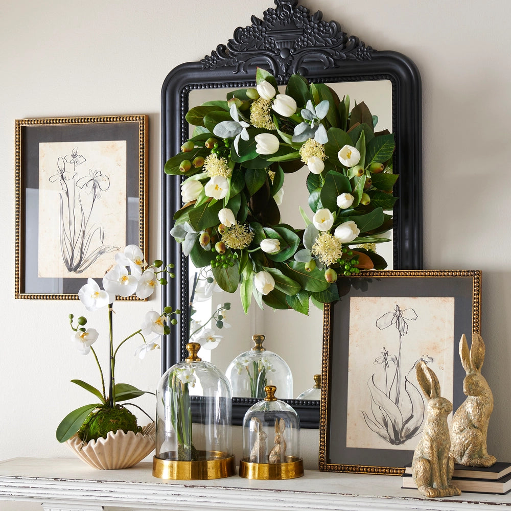 Floral Line Art Framed Print