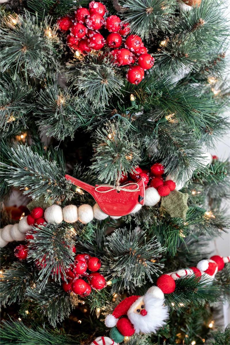 red cardinal ornament