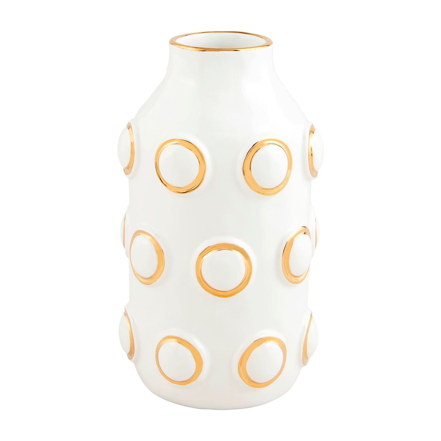 lg gold dot vase