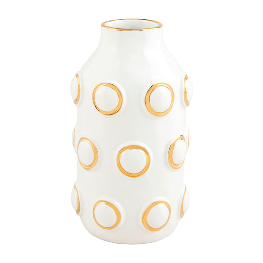 lg gold dot vase