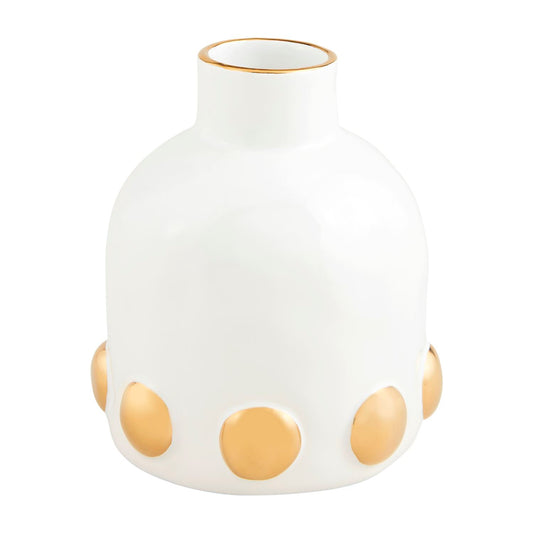 sm gold dot vase