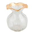 sm gold ruffle vase