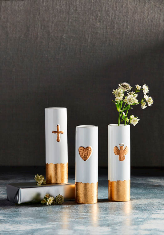 gold bud vase