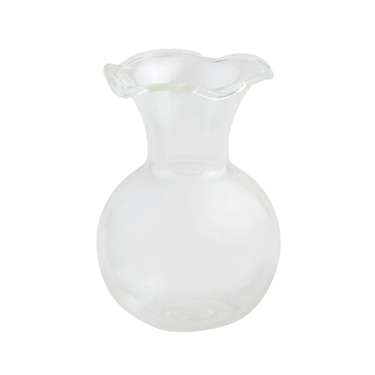 mini clear ruffle vase