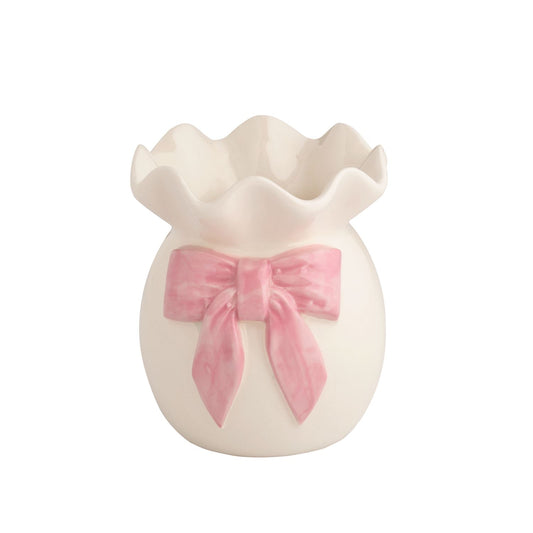 pink big bow vase