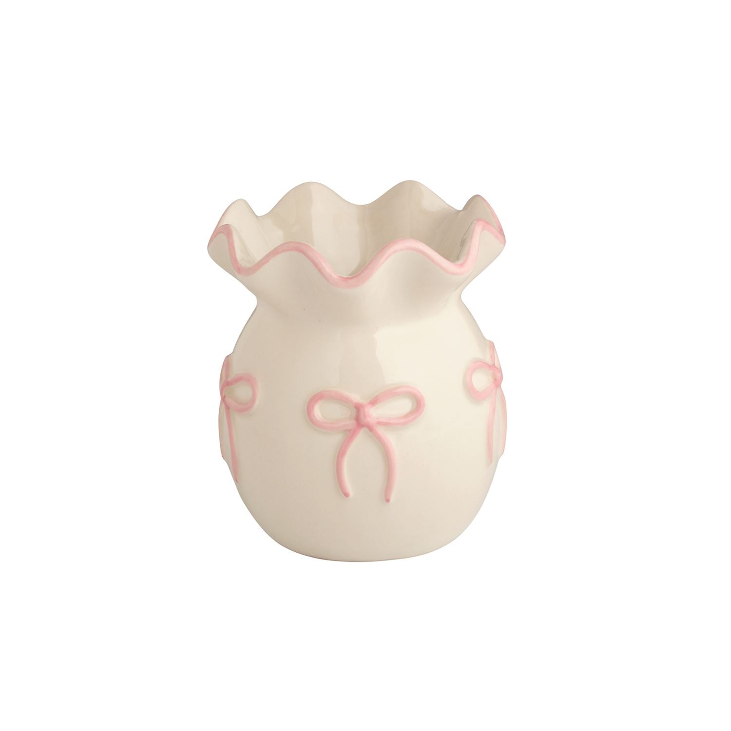 pink small bow vase