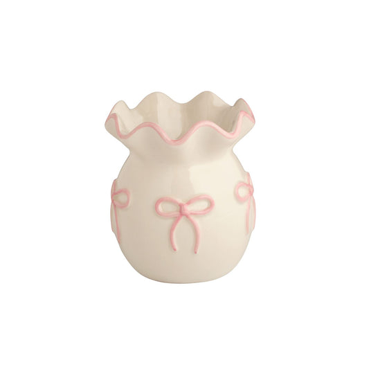 pink small bow vase