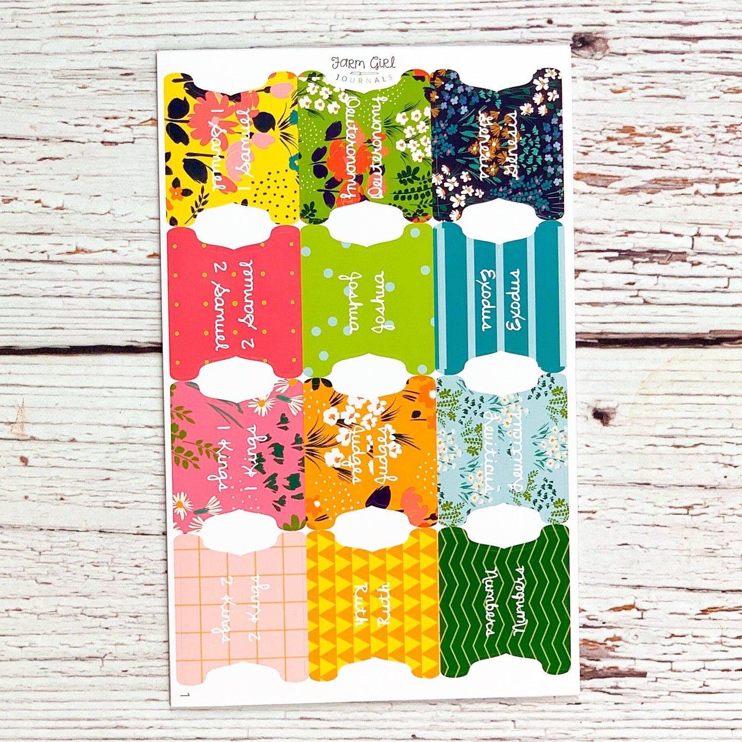 Bible Tabs - Bright Florals