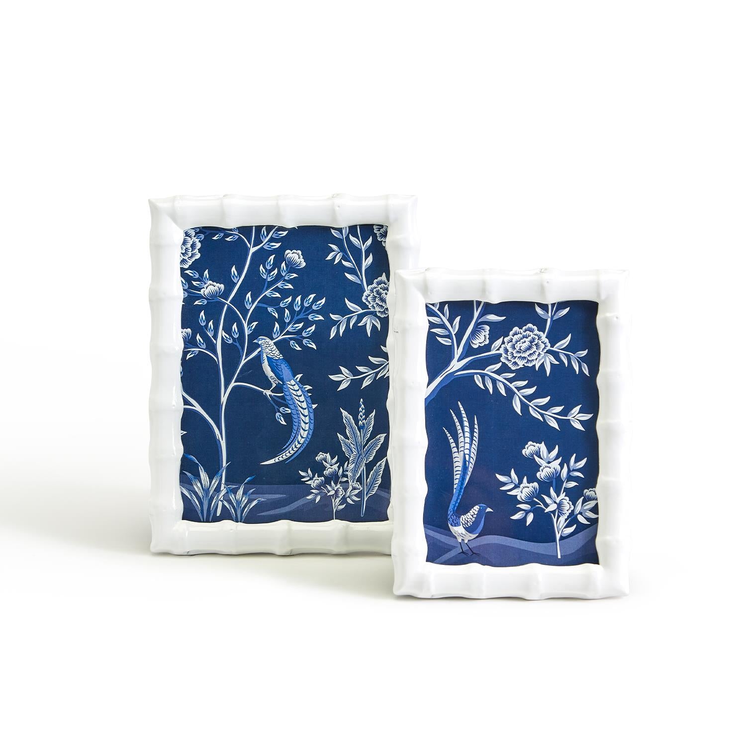 White Bamboo Carved Frames