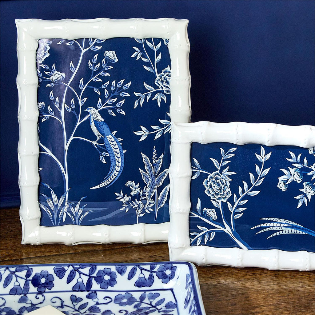 White Bamboo Carved Frames