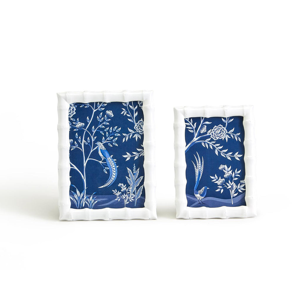 White Bamboo Carved Frames
