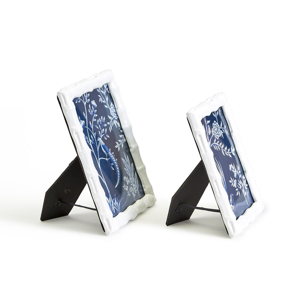 White Bamboo Carved Frames