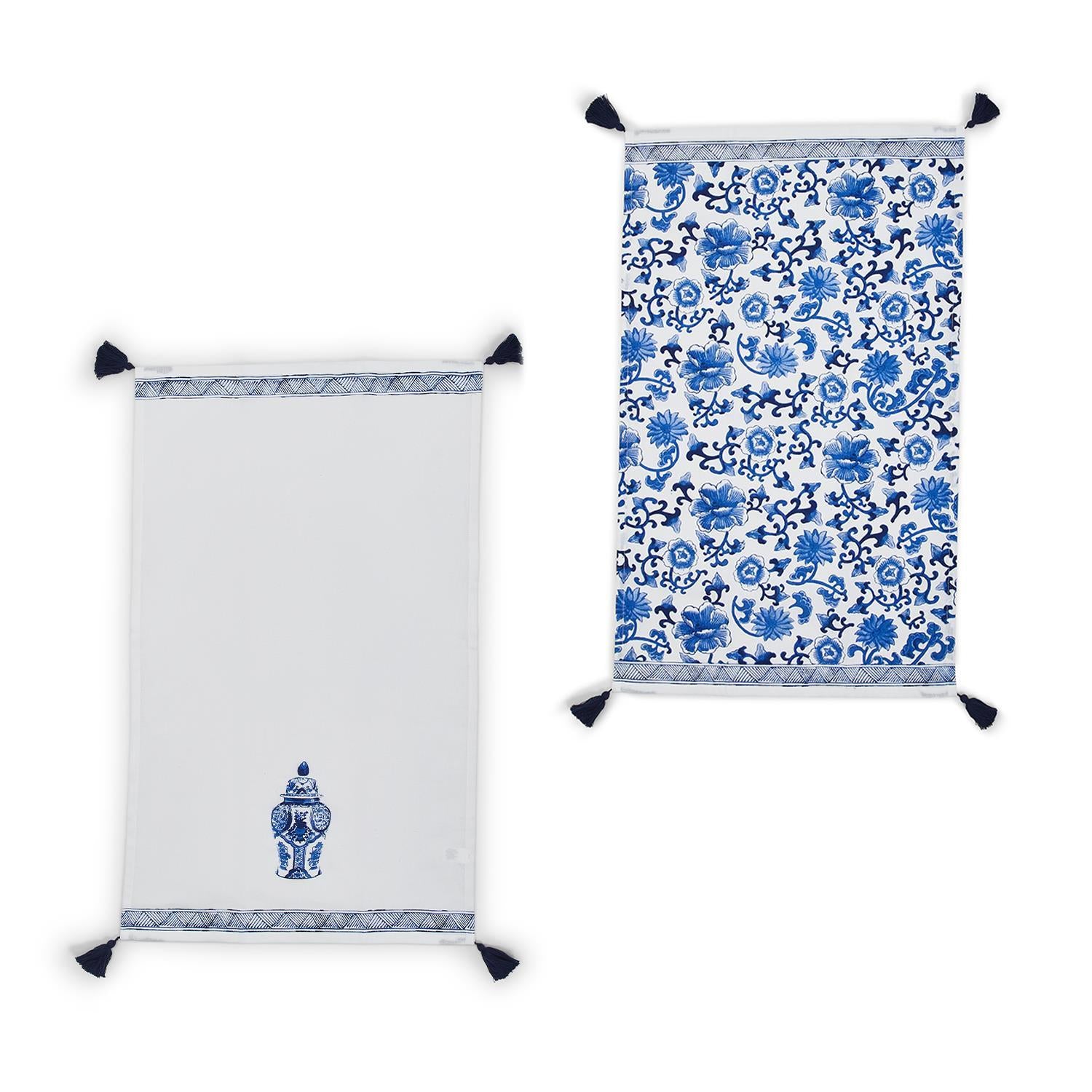Blue and White Tea Towel Set