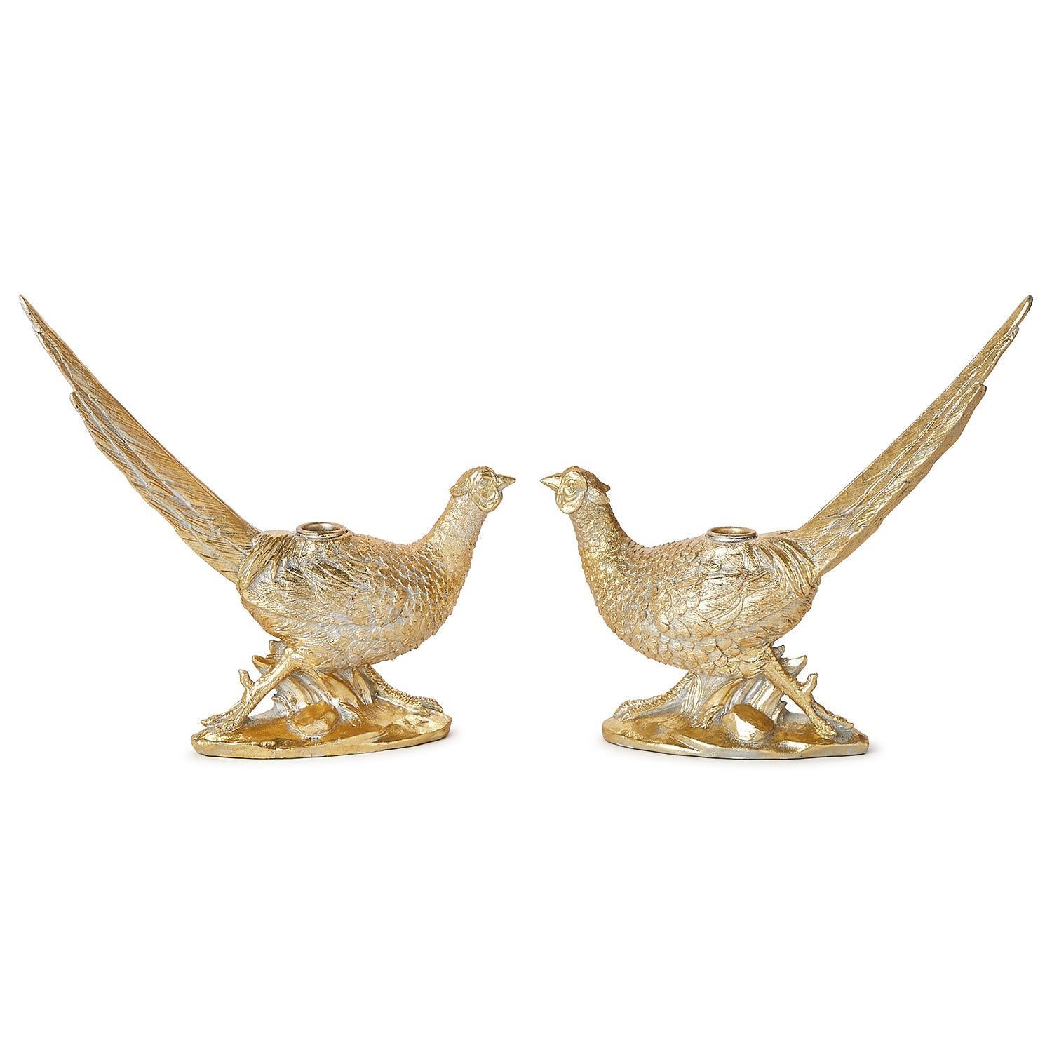 golden pheasant taper holders
