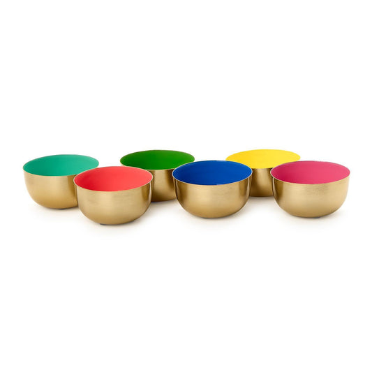 Small Metal Bowls with Enamel
