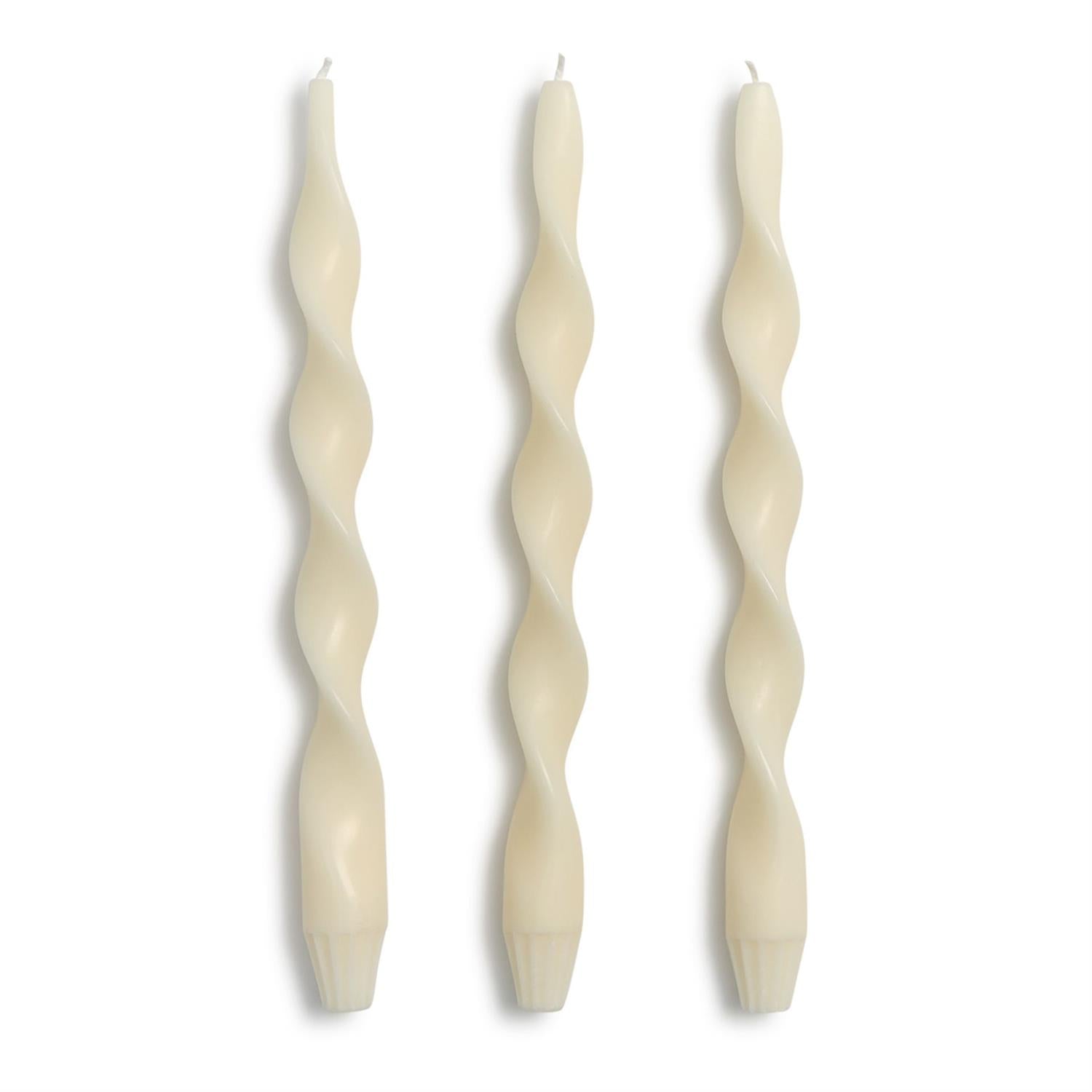 Set of 3 Ivory Tapers