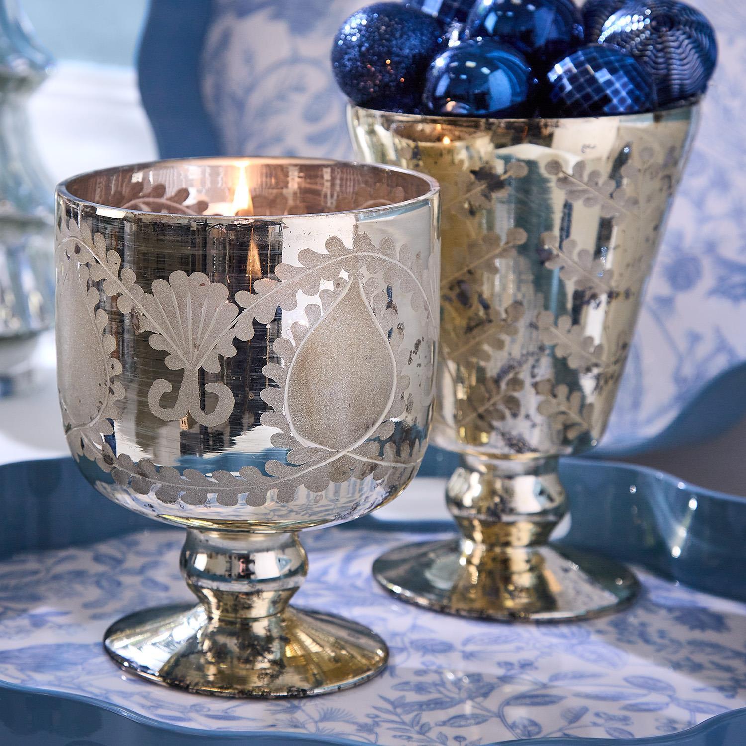 Mercury Glass Candleholder