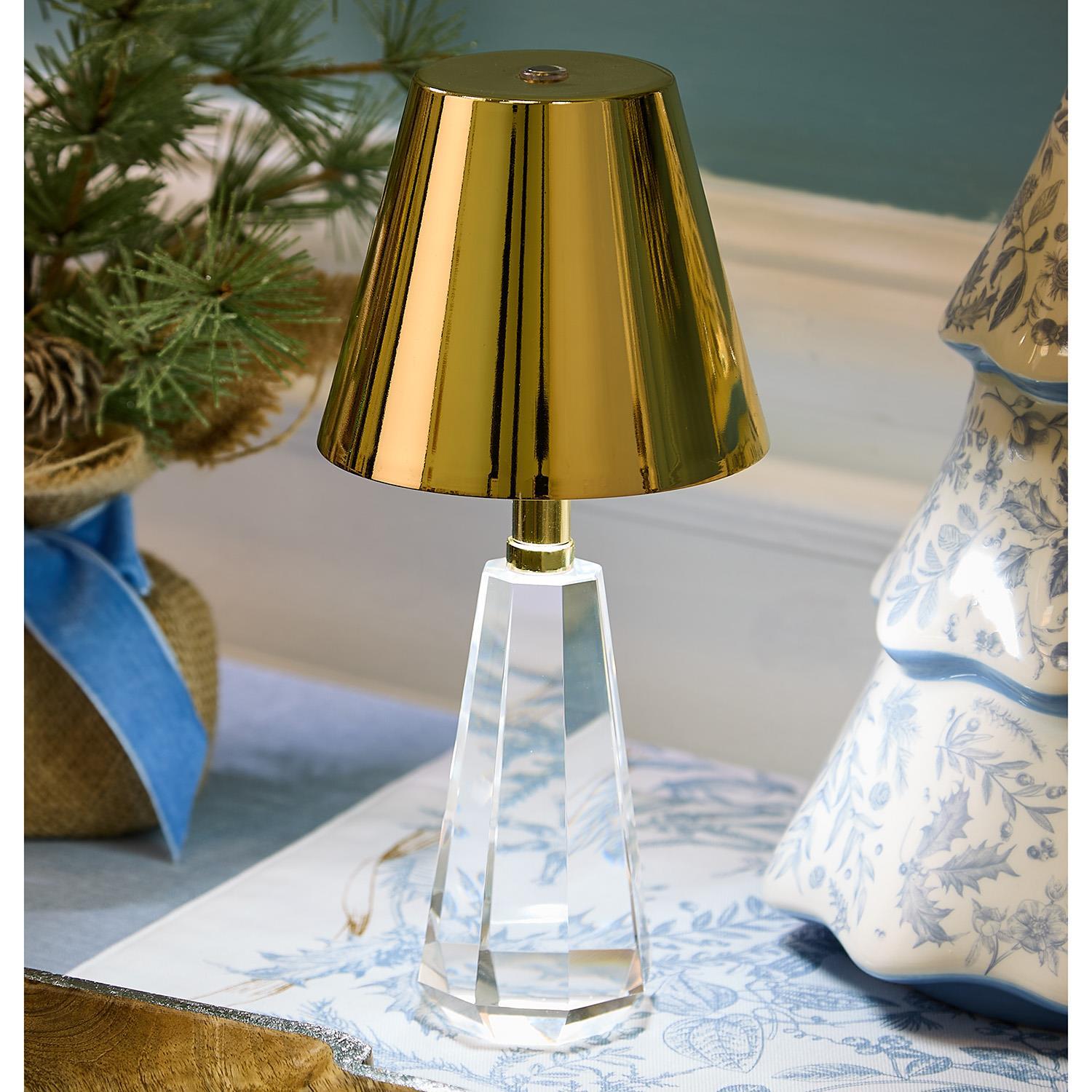 Crystal Glass Gold Lamp