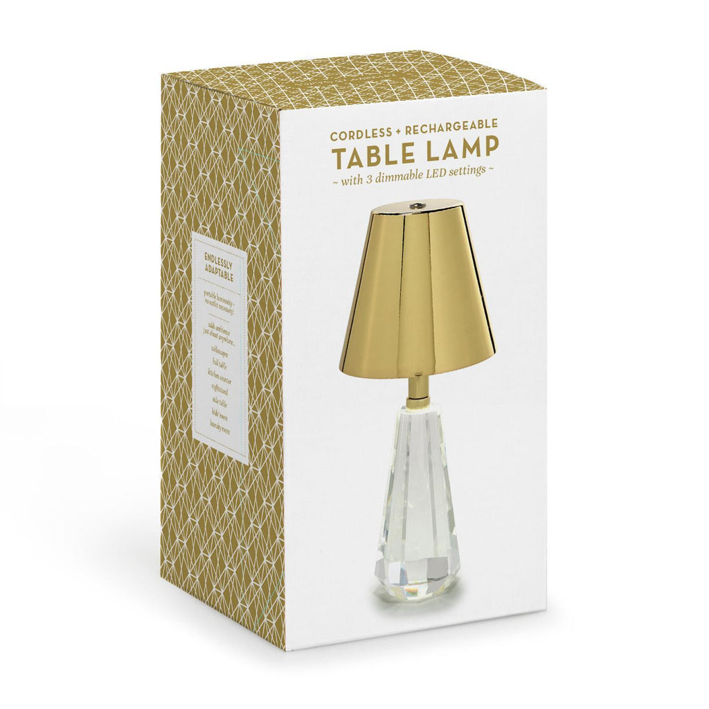 Crystal Glass Gold Lamp