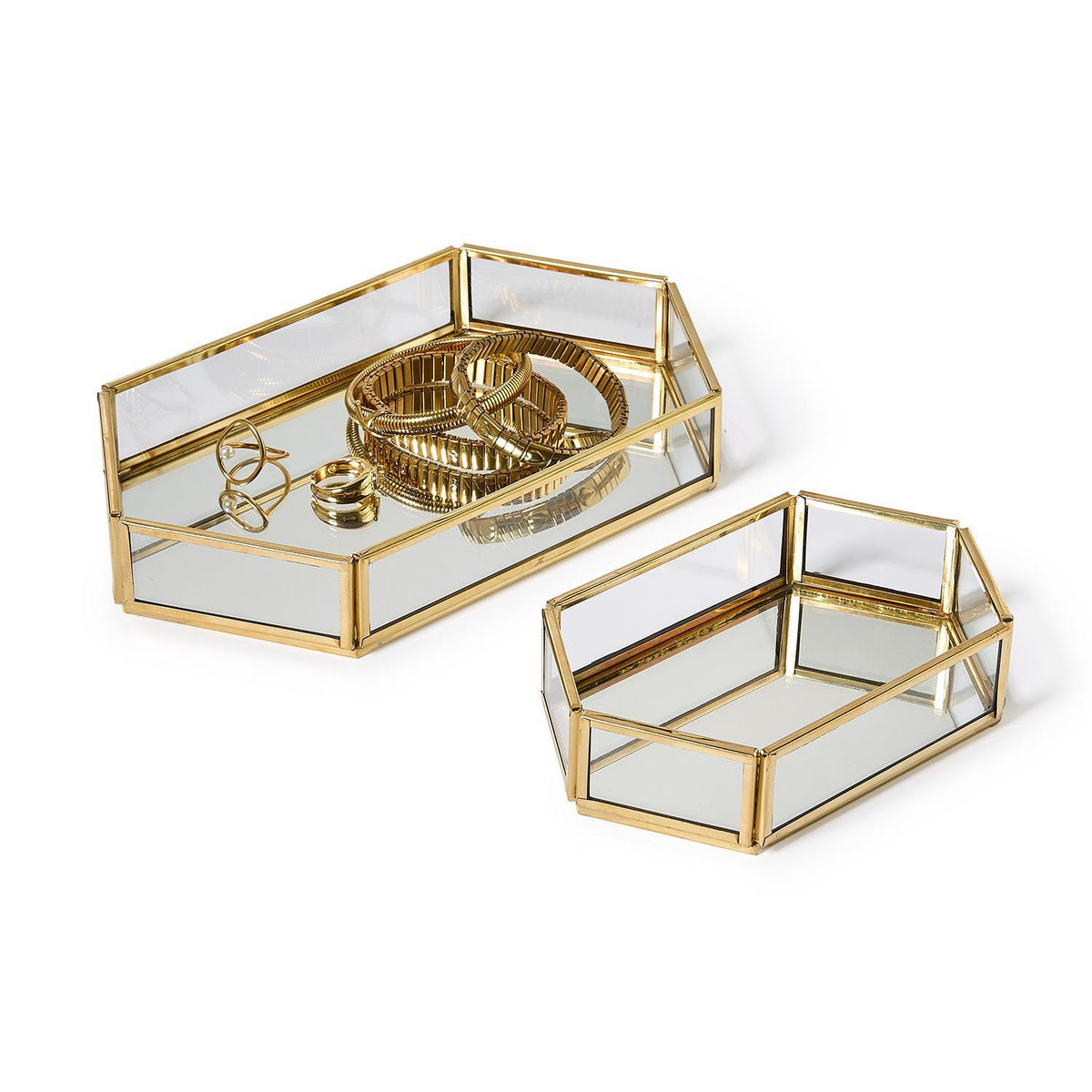 Glass Hexagon Trays