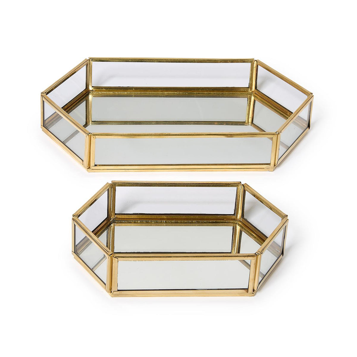 Glass Hexagon Trays