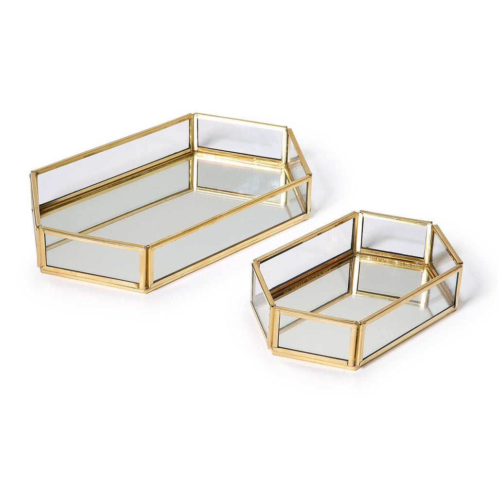 Glass Hexagon Trays
