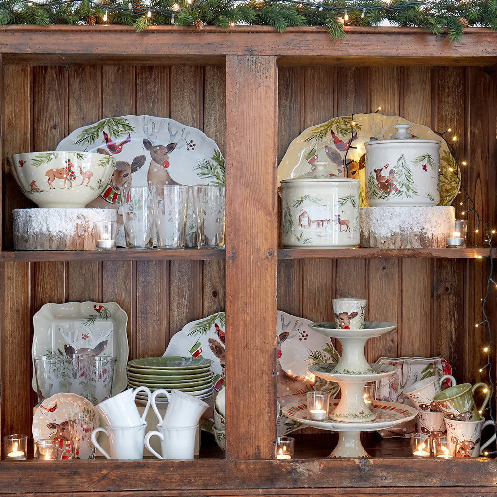 Rectangle Tray - White Deer Friends by CasaFina