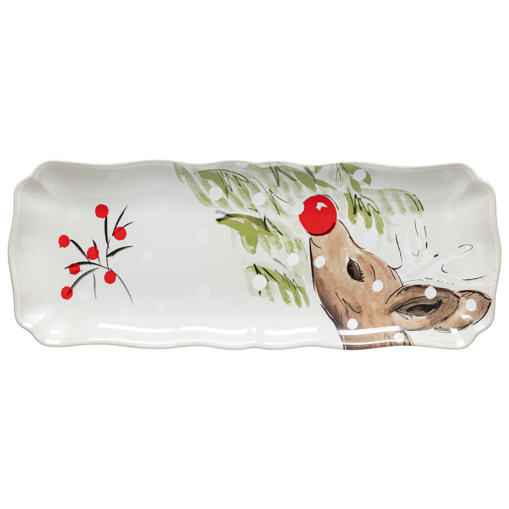 Rectangle Tray - White Deer Friends by CasaFina