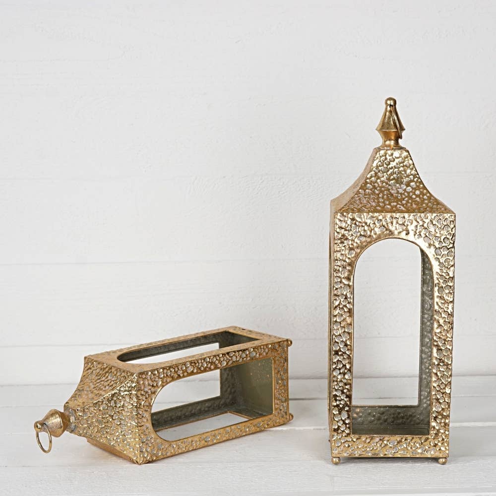 Gold Hammered Lanterns