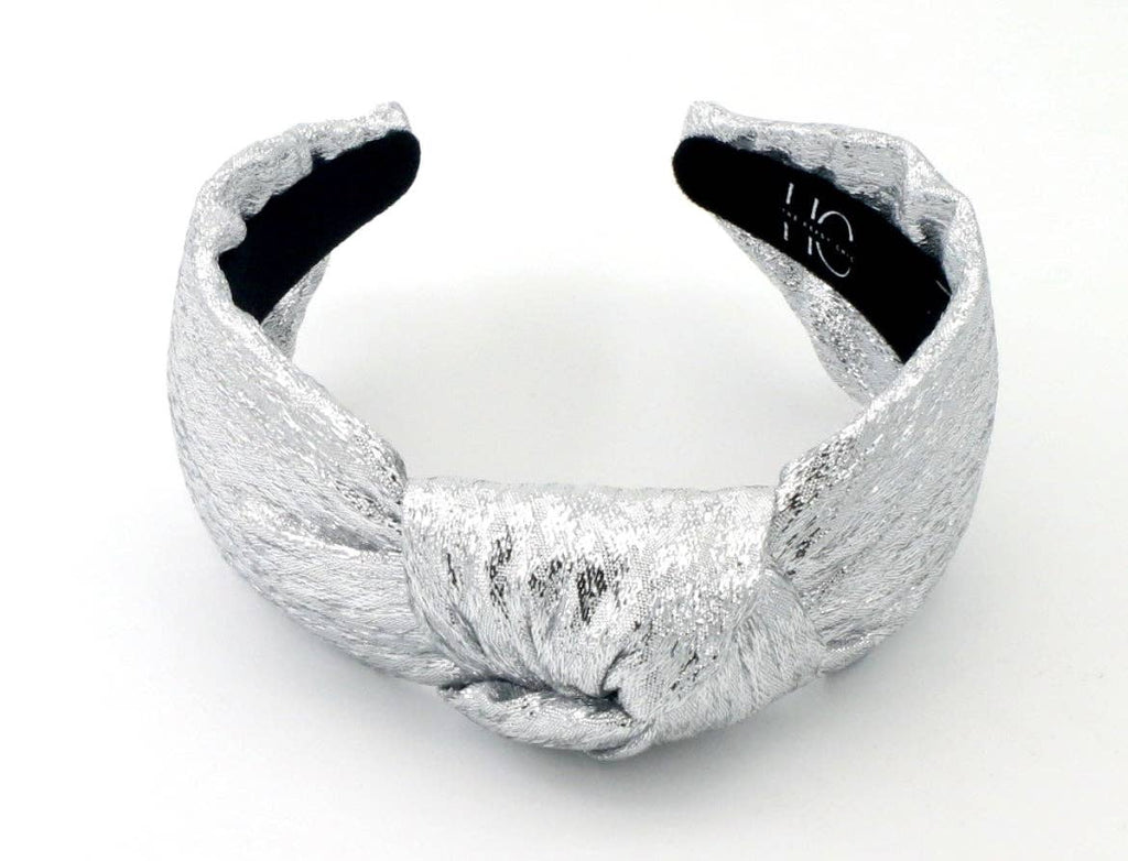 Kid Silver Tinsel Knotted Headband
