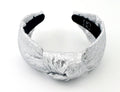 Kid Silver Tinsel Knotted Headband