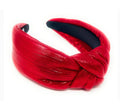  Red Padded Metallic Knotted Headband