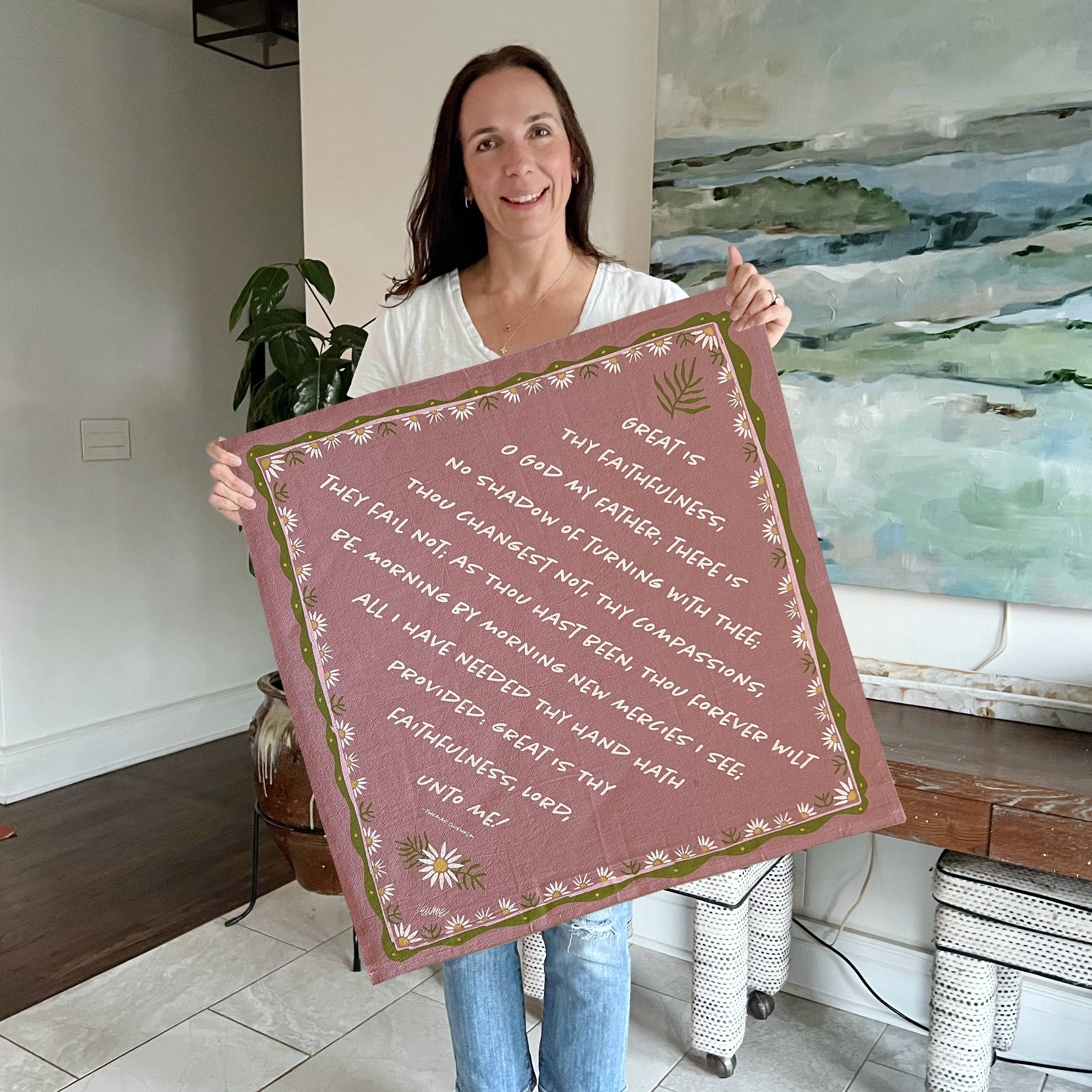Great is Thy Faithfulness Hymn Tea Towel