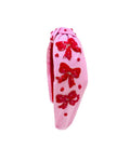  Red Sequin Bow Headband